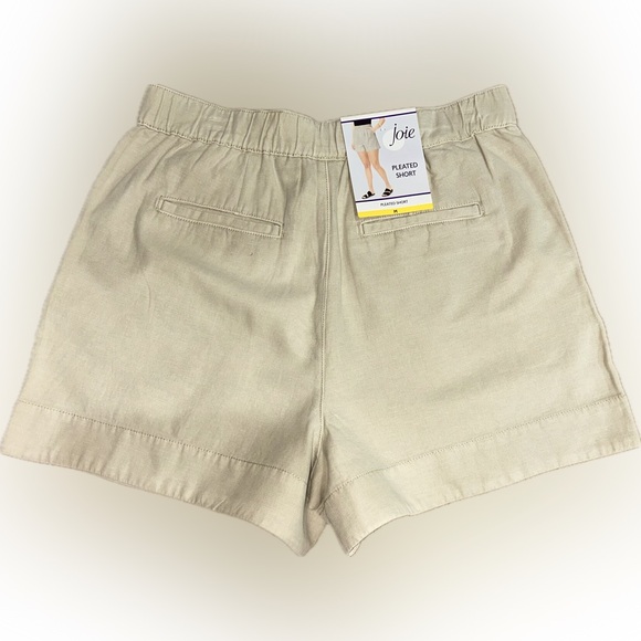 Joie size XS & M NWT beige khaki pleated shorts w/2 front pockets/2 rear pockets - Picture 2 of 5